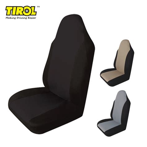 tirol t21554 b universal front car seat covers new black single piece