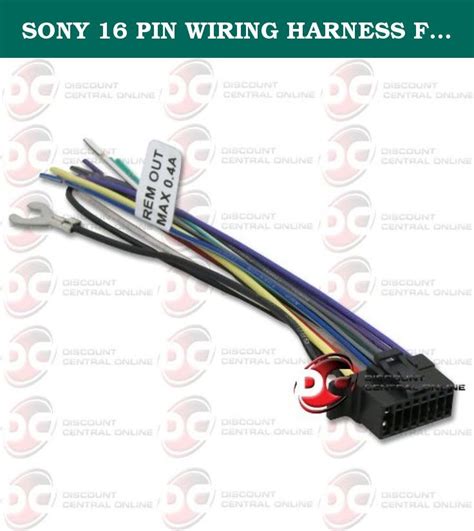 sony  pin wiring harness  select  sony headunit stereo radio  wx gtui cdx gtup