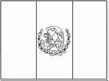 Mexico Flag Coloring Para Bandera Colorear Pages sketch template