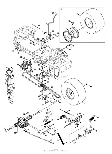 mtd blst  lt  parts diagram  transmission drive assembly