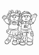 Coloring Kids Cabbage Patch Pages Clipart Popular Library Coloringhome sketch template
