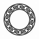 Celtic Circle Knot Irish Border Tattoo Vector Knots Symbols Designs Clipart Simple Tattoos Tattootribes Knotwork Tribal Circles Patterns Borders Shamrock sketch template