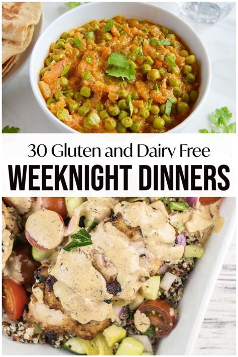 gluten  dairy  recipes   weeknight dinners
