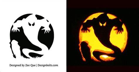 scary halloween pumpkin carving patterns stencils ideas