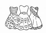 Coloring Pages Dress Dresses Girls Printable Girl Cool Elementary Stick Lace Clothes Drawing Polka Figure Mannequin Dot Students Kids Print sketch template