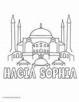 Sophia Hagia Istanbul Colorare sketch template