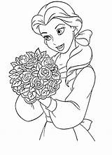 Coloring Prinsessen Kleurplaat 塗り絵 ディズニー Princessen ベル プリンセス Hello 無料 Flowers Uitprinten Downloaden sketch template