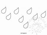 Raindrops Coloringpage Raindrop sketch template