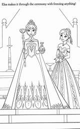 Coloring Elsa Disney Frozen Pages Anna Colouring Princess Printable Coronation Colorear Para Dress Books Kids Colorare Da Birthday Book Sheets sketch template