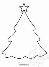Christmas Tree Template Coloring Star Blank Drawing Printable Outline Clip Angel Pages Claus Kids Colouring Simple Xmas Printables Templates Family sketch template