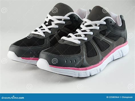 tennisschoenen stock foto image  lopen roze sporten