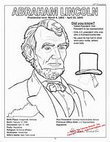 Lincoln Coloring Pages Abraham Printable Popular Visit sketch template