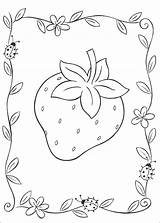 Strawberry Coloring Pages Fruit Big Print Kids Pretty Color Shortcake Para Sheets Hellokids Printable Strawberries Books Colouring Dibujos Adult Colorear sketch template