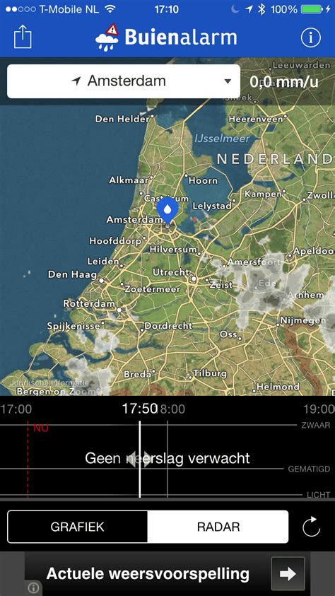 buienalarm maakt locaties en functies makkelijker toegankelijk