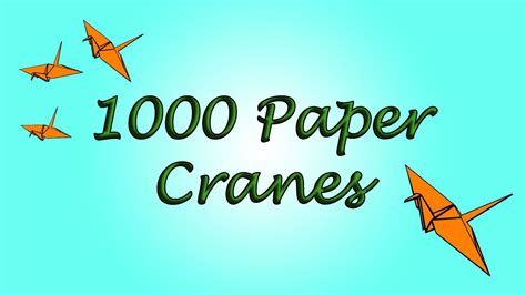 paper cranes youtube