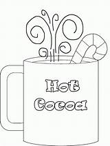 Chocolate Coloring Pages Hot Cocoa Cup Template Popular Coloringhome Google Ca sketch template
