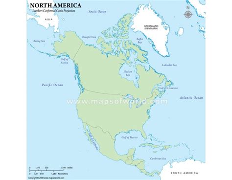 buy north america outline map green background