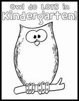Coloring Pages Owl Printable Kindergarten Sheets Colouring Back Halloween Print Choose Board School First sketch template
