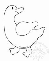 Farm Duck Coloring Animal sketch template