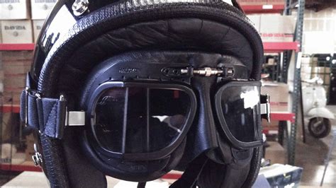 halcyon mark  racing goggles black leather moto amore