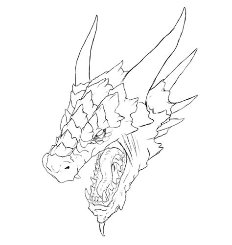 dragon face coloring page coloring home