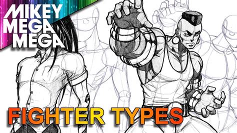 How To Draw Basic Fighters Types For Anime Manga Youtube