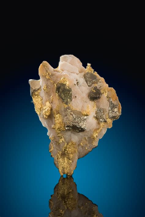 rare gold quartz  pyrite crystals california  natural
