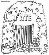 Gate Heaven Gates Drawing Coloring Pages Colorings Colouring Template Wood Getdrawings Sketch sketch template