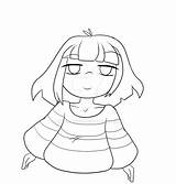 Frisk Undertale Coloring Pages Chara Lineart Resolution sketch template