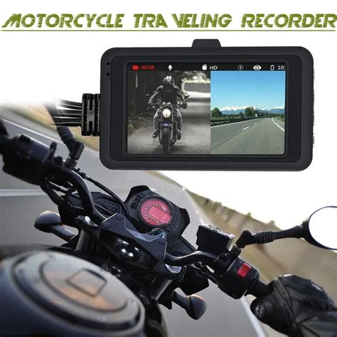 dc   p waterproof motorcycle camera dvr   hd display motor dash cam special dual