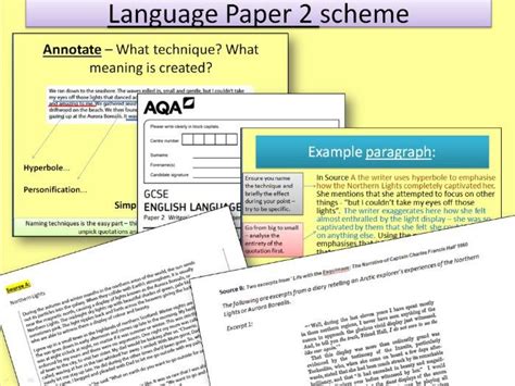 aqa language paper  full scheme teaching resources