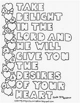 Coloring Pages Bible Printable Lord Psalm Delight Kids 37 Take Color Sheets Verse Scripture Coloringpagesbymradron Adults Psalms Sunday School Book sketch template