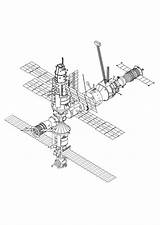 Station Space International Coloring Iss Pages Printable Public Large Edupics Illustration sketch template