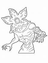 Stranger Demogorgon Things Coloring Pages Printable Kids sketch template