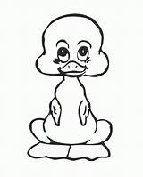 Coloring Pages Baby Duck Ducks Cute Animals Cartoon Printable Kids Drawing Girl sketch template