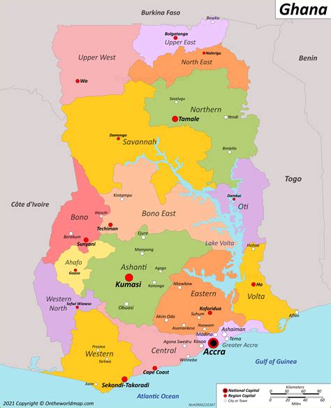 ghana maps detailed maps  republic  ghana