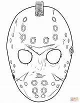 Friday Jason Mask Coloring 13th Tattoo Drawing Pages Halloween Choose Board Drawings sketch template