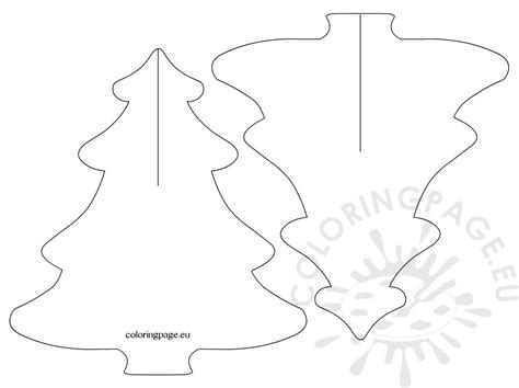 christmas tree templates coloring page