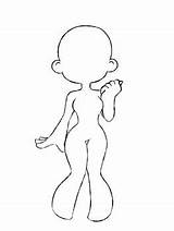 Base F2u Chibi Drawing Anime Girl Cute Sketch Drawings Deviantart Sketches Body Poses Cartoon Pose Simple Petit Reference Little Styles sketch template