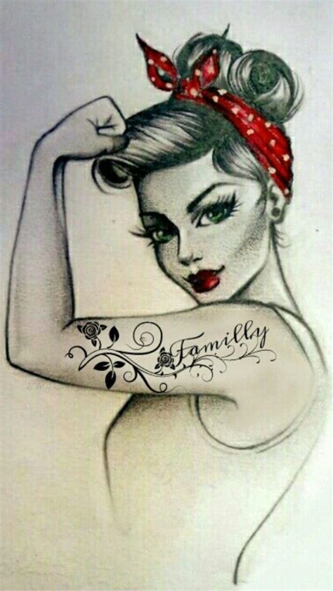 idée tatouage dessin girl power familly tattoos girls with sleeve tattoos tattoo design
