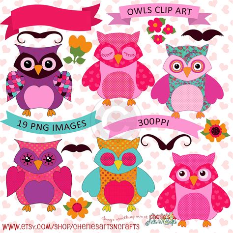 owls clip art valentine owls clip art digital scrapbooking