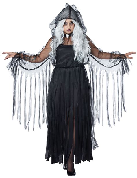 deguisement elegant fantome halloween grande taille noir femme achat de deguisements adultes