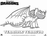 Terreur Dragons Coloriages Colorier Propre Magique sketch template
