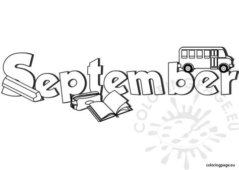september coloring page coloring page