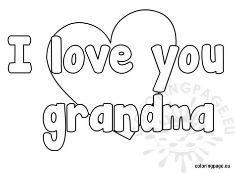 love  grandma coloring page coloring page