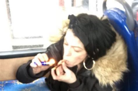 police probe shocking pictures of woman sparking up crack pipe and