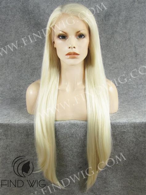 Straight Blonde Wig Synthetic Lace Wigs Wigs In Canada