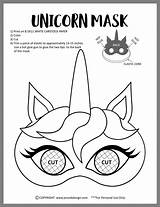 Unicorn Mask Template Coloring Pages sketch template