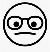 Emojis Nerdy Emoji Glasses Coloring Drawing Clipartkey sketch template
