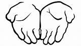 Handprint Clipart Coloring Open Hand Clipartmag sketch template